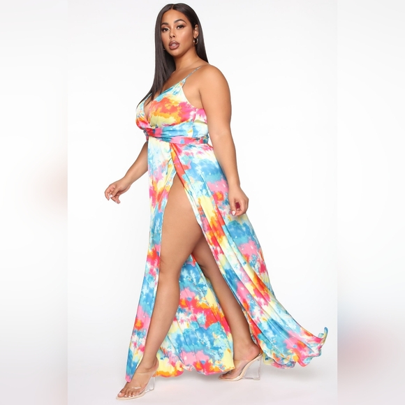 Rainbow Maxi Dress 2X - Picture 3 of 6